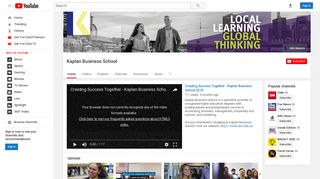 Kaplan Business School - YouTube