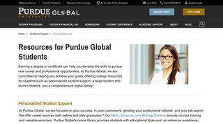 Career & Academic Resources for College Students | Purdue Global