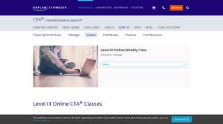 CFA Online Classes for Level 3 - Kaplan Schweser