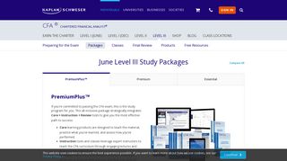 CFA Level 3 Study Packages - Kaplan Schweser