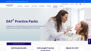 DAT Practice Packs | Kaplan Test Prep