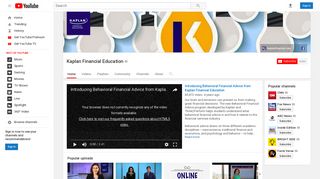 Kaplan Financial Education - YouTube