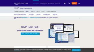FRM Part 1 Exam Prep - Kaplan Schweser