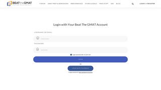 Login with Your Beat The GMAT Account