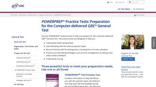 GRE POWERPREP Practice Tests - ETS