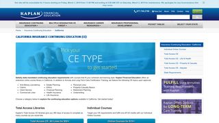 California Insurance Continuing Education (CE) - Kaplan Financial