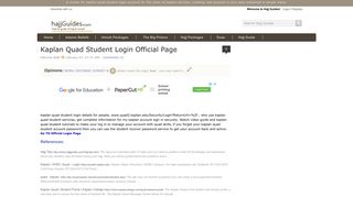 Kaplan Quad Student Login Official Page - Hajj Guides