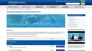 Life and Health Insurance Test Prep in Massachusetts - Kaplan Financial