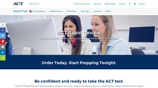 ACT Rapid Review - Products and Services | ACT