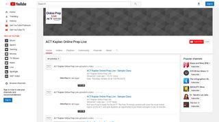 ACT Kaplan Online Prep Live - YouTube