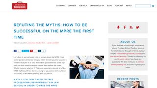 Refuting the Myths: How to be Successful on the MPRE the First Time ...