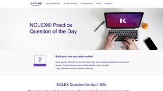 Kaplan NCLEX Practice Question of the Day