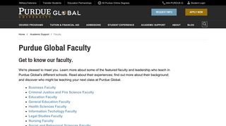 Professors, Instructors & Faculty | Purdue Global