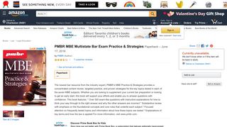 PMBR MBE Multistate Bar Exam Practice & Strategies - Amazon.com