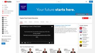 Kaplan Real Estate Education - YouTube