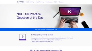 Kaplan NCLEX Practice Question of the Day