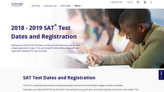 SAT Test Dates 2018 - 19: Registration Dates & Fees | Kaplan Test Prep