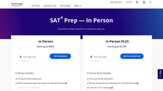 SAT Prep Classes - In Person Prep Options | Kaplan Test Prep
