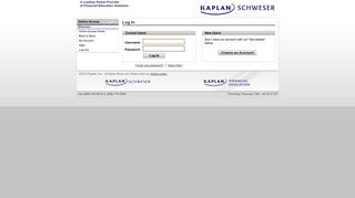 Login - Schweser Online Program - Kaplan Schweser