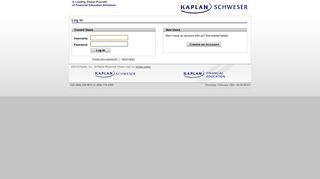 Log In - Schweser Online Program - Kaplan Schweser