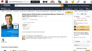 Kaplan Series 63 Securities License Exam Manual ... - Amazon.com