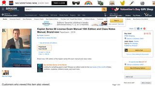 Kaplan Series 66 License Exam Manual 10th Edition ... - Amazon.com