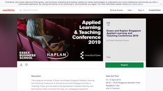 Essex and Kaplan Singapore Applied Learning and Teaching ...