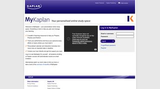 MyKaplan log in - personalised online study from Kaplan Financial