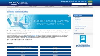 Kaplan Securities Licensing Exam Prep - Kaplan Financial Education