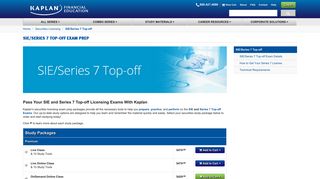 SIE/Series 7 Top-off - Kaplan Financial Education