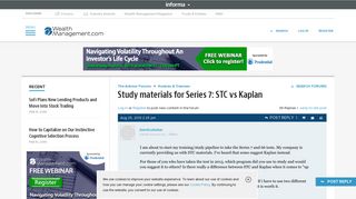 Study materials for Series 7: STC vs Kaplan | Wealth Management