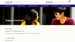 Support Services - Kaplan Singapore