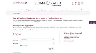 Login | Sigma Kappa