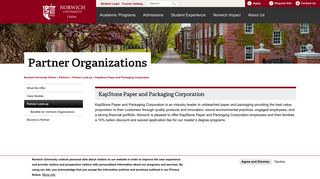 KapStone Paper and Packaging Corporation | Norwich University Online