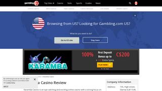 Karamba Casino Bonus + Free Spins for Canada - Gambling.com