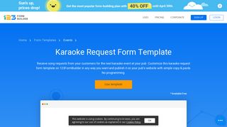 Free Online Karaoke Request Form Template | 123FormBuilder
