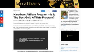 Karatbars Affiliate Program – Is It The Best Gold Affiliate Program ...