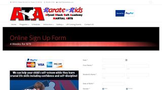 Karate for Kids | Sign Up
