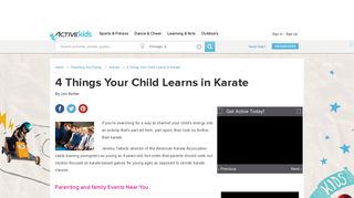 4 Things Your Child Learns in Karate | ACTIVEkids