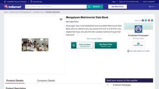 Mangalyam Matrimonial Data Bank in Kochi, Ernakulam Karayogam ...