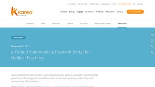 e-Patient Statements & Payment Portal for Medical Practices | Kareo