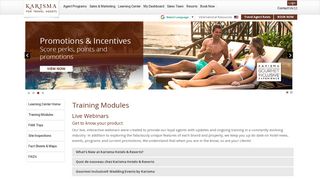 Training Modules - Karisma Travel Agents