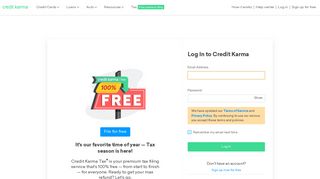 Log in - Free Credit Score & Free Credit Reports With ... - Credit Karma
