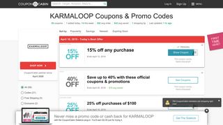 40% Off KARMALOOP Coupons & Promo Codes - February 2019