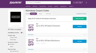 20% Off Karmaloop Promo Codes: Coupons - RetailMeNot