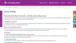 Online Trading | Karnataka Bank