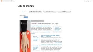Online Money: Karnataka Bank Online Money Click Login