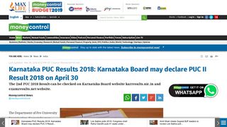 Karnataka PUC Results 2018: Karnataka Board may declare PUC II ...