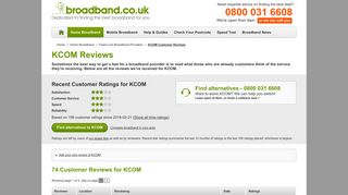 KCOM Reviews - Broadband.co.uk