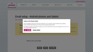 Email setup - Android phones and tablets | Help & Support - Plusnet